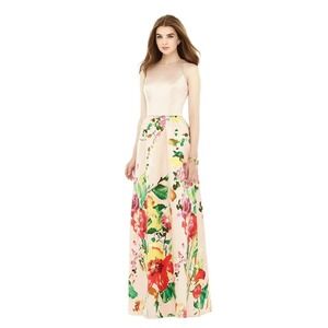 Alfred‎ Sung Floral Maxi Dress Sleeveless Blush Bouquet Gown Size 4